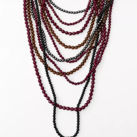 Zara Beaded Waterfall Necklace - Picture 3 of 6